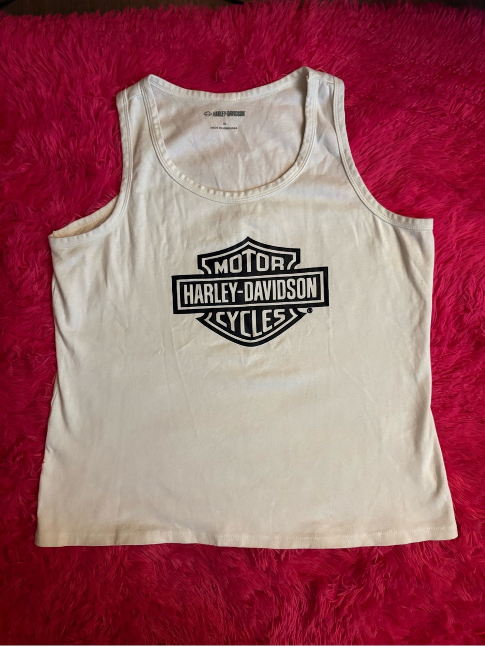 Harley-Davidson White Tank Top with Black Logo